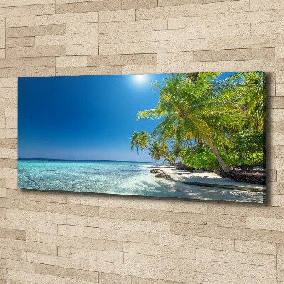 Canvas foto strand van de Malediven