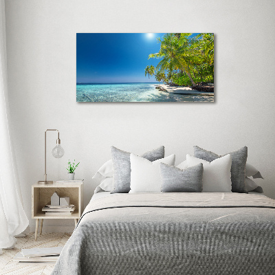 Canvas foto strand van de Malediven