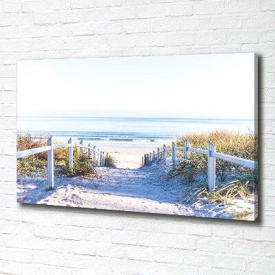 Canvas schilderij duinen aan zee