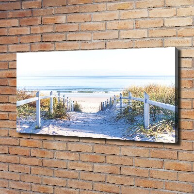 Canvas schilderij duinen aan zee