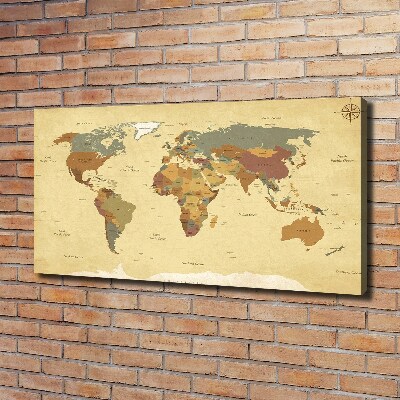 Foto op canvas Politieke kaart