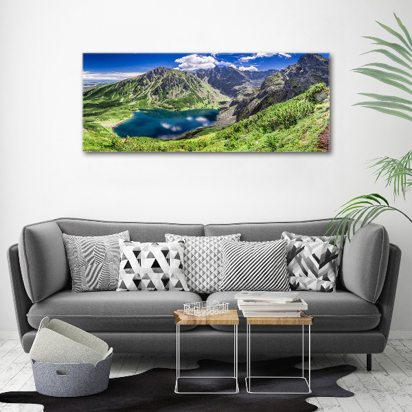 Canvas foto Zwarte vijver Tatra-gebergte