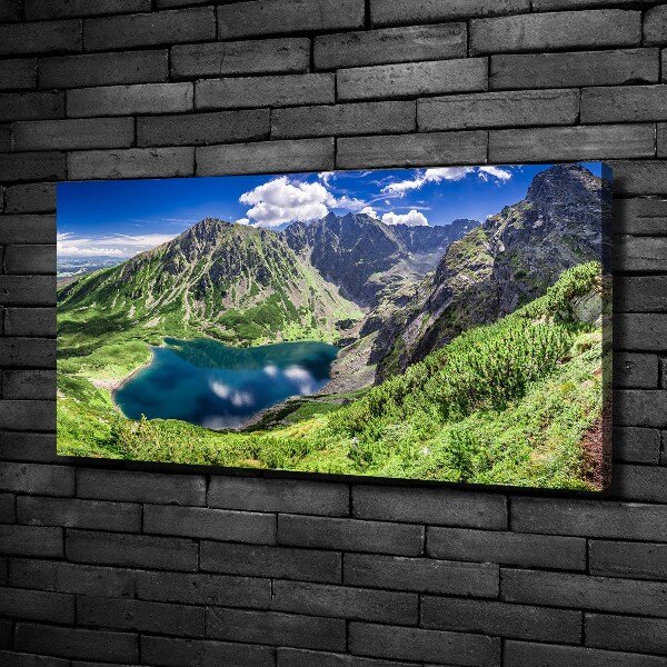 Canvas foto Zwarte vijver Tatra-gebergte