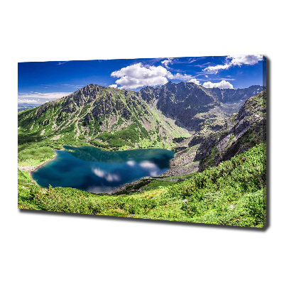 Canvas foto Zwarte vijver Tatra-gebergte