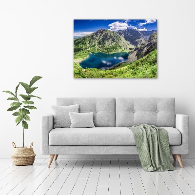 Canvas foto Zwarte vijver Tatra-gebergte