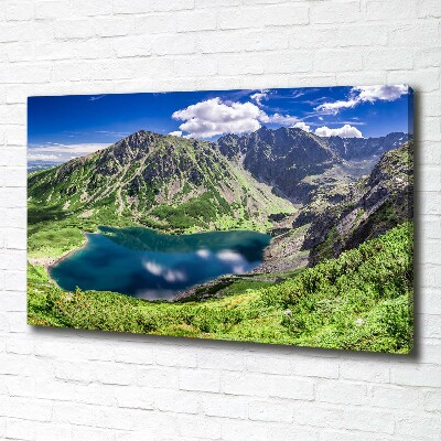 Canvas foto Zwarte vijver Tatra-gebergte