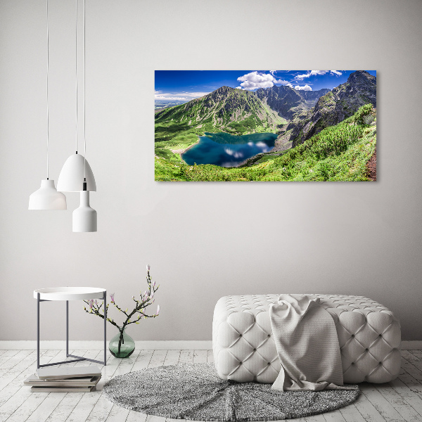 Canvas foto Zwarte vijver Tatra-gebergte