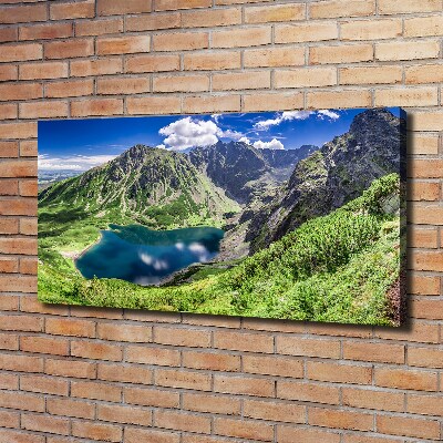 Canvas foto Zwarte vijver Tatra-gebergte