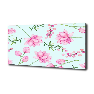 Foto canvas Bloemen en bessen