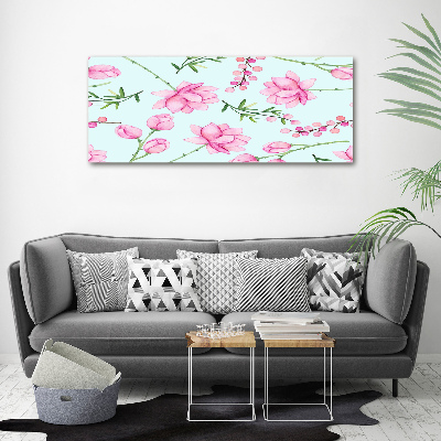 Foto canvas Bloemen en bessen