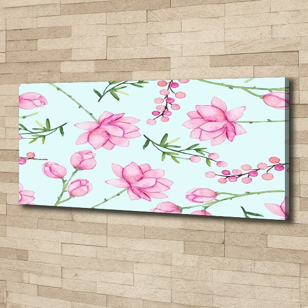 Foto canvas Bloemen en bessen