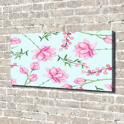 Foto canvas Bloemen en bessen