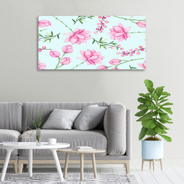 Foto canvas Bloemen en bessen