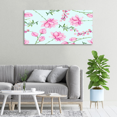 Foto canvas Bloemen en bessen