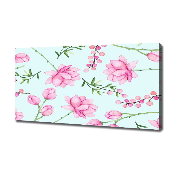 Foto canvas Bloemen en bessen