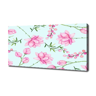 Foto canvas Bloemen en bessen