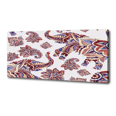 Schilderij op canvas Olifantenornamenten