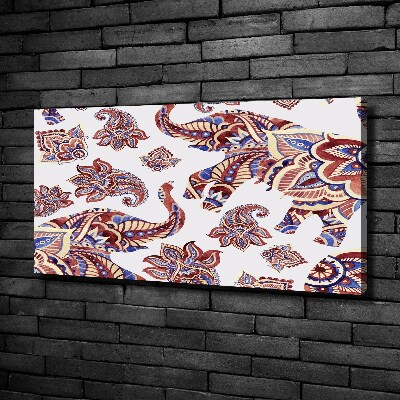 Schilderij op canvas Olifantenornamenten