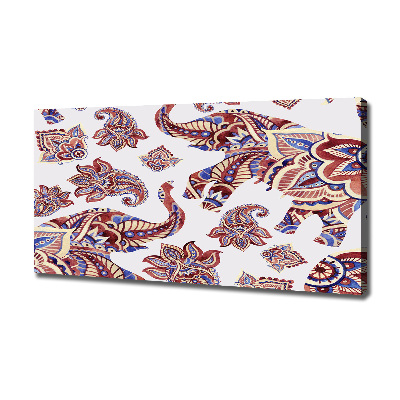 Schilderij op canvas Olifantenornamenten