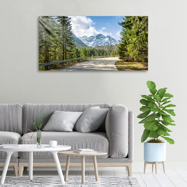 Schilderij op canvas Tatra-gebergteweg