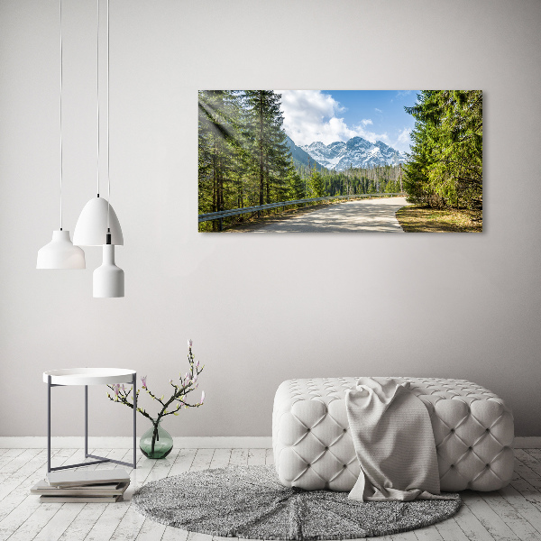 Schilderij op canvas Tatra-gebergteweg
