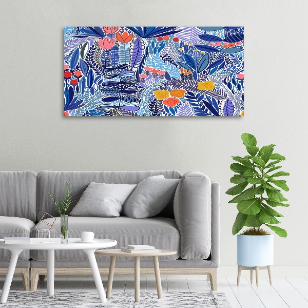 Canvas foto Bloemenpatroon