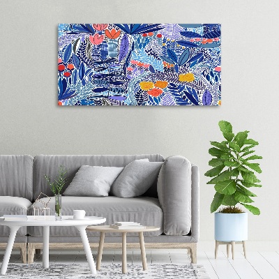 Canvas foto Bloemenpatroon