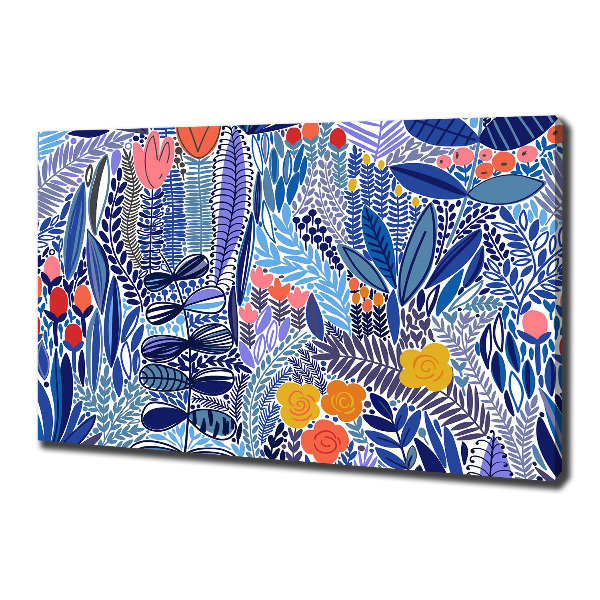 Canvas foto Bloemenpatroon