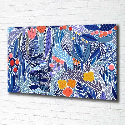 Canvas foto Bloemenpatroon