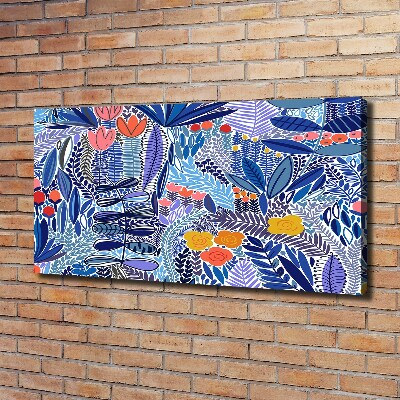 Canvas foto Bloemenpatroon