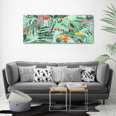 Canvas schilderij Bloemenpatroon