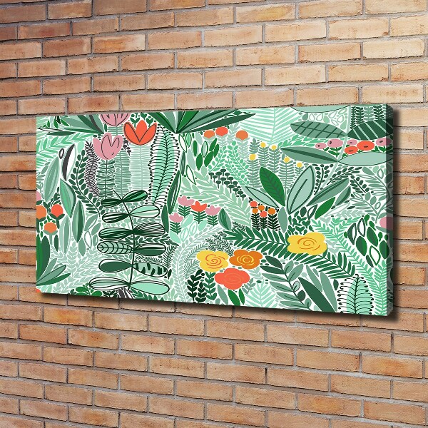 Canvas schilderij Bloemenpatroon