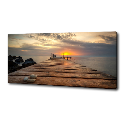 Canvas foto Houten steiger