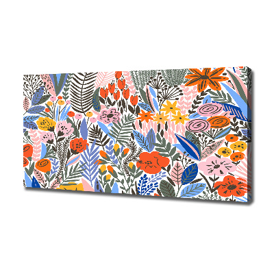 Foto canvas Bloemenpatroon