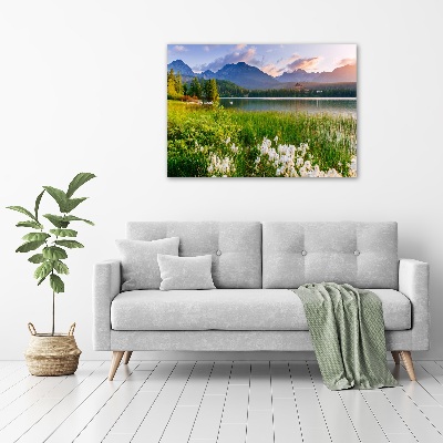 Foto canvas Meer in de bergen