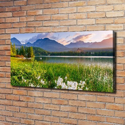 Foto canvas Meer in de bergen