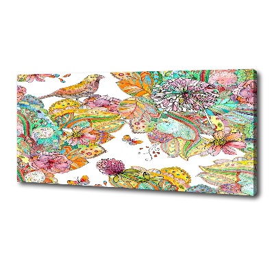 Foto canvas Vogel en versieringen