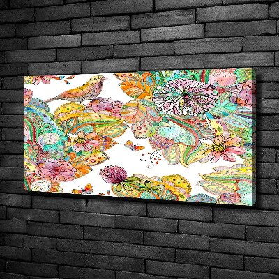 Foto canvas Vogel en versieringen