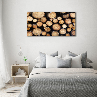 Foto canvas Houtblokken