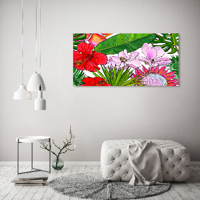 Canvas foto Hawaiiaanse bloemen