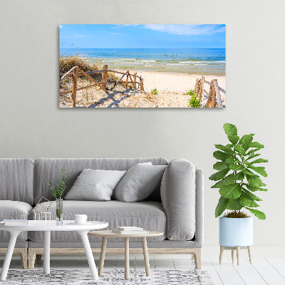 Canvas foto Toegang tot het strand