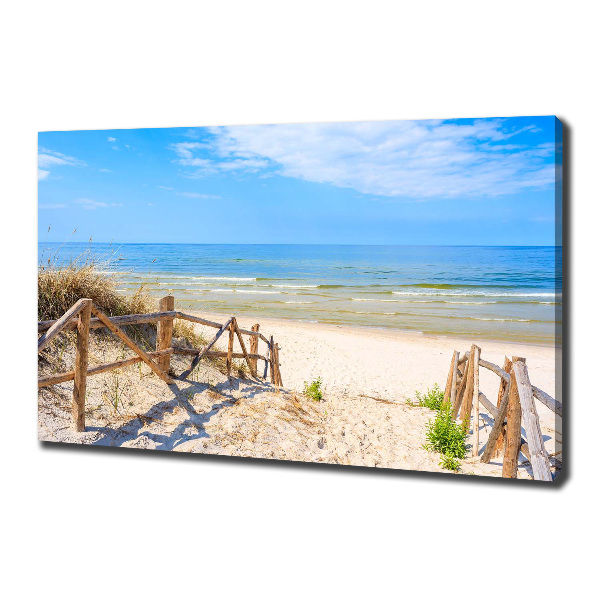 Canvas foto Toegang tot het strand