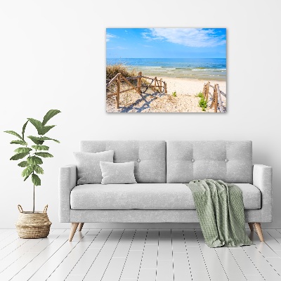 Canvas foto Toegang tot het strand