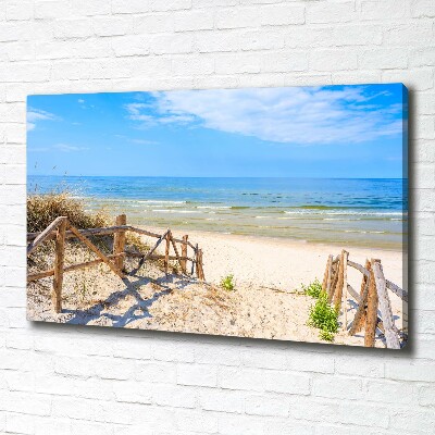 Canvas foto Toegang tot het strand