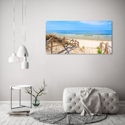 Canvas foto Toegang tot het strand