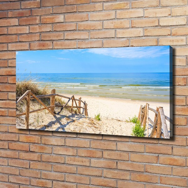 Canvas foto Toegang tot het strand