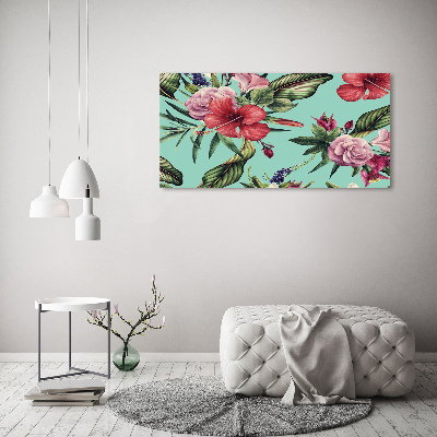 Schilderij op canvas Tropische bloemen