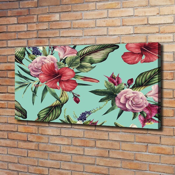 Schilderij op canvas Tropische bloemen
