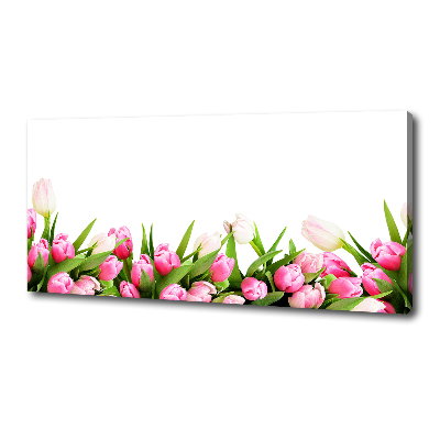 Canvas foto Roze tulpen