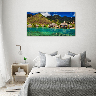 Foto op canvas Bungalows boven het water